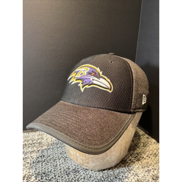 New Era NFL Baltimore Ravens Football Black Flex Fitted Hat Cap Sm/Med Mesh - Picture 1 of 12